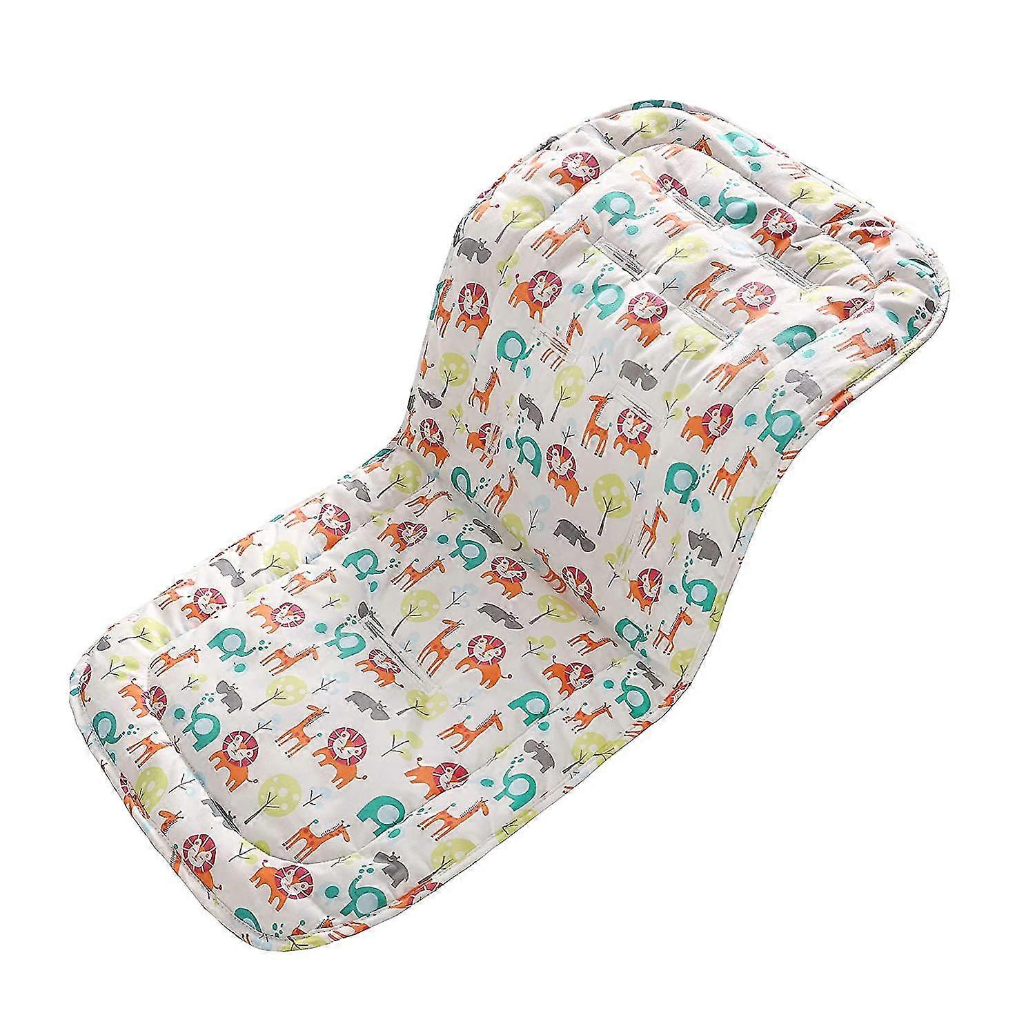 Pushchair Seat Liner Pure Cotton Pram Insert, Size 32x80cm Zoo