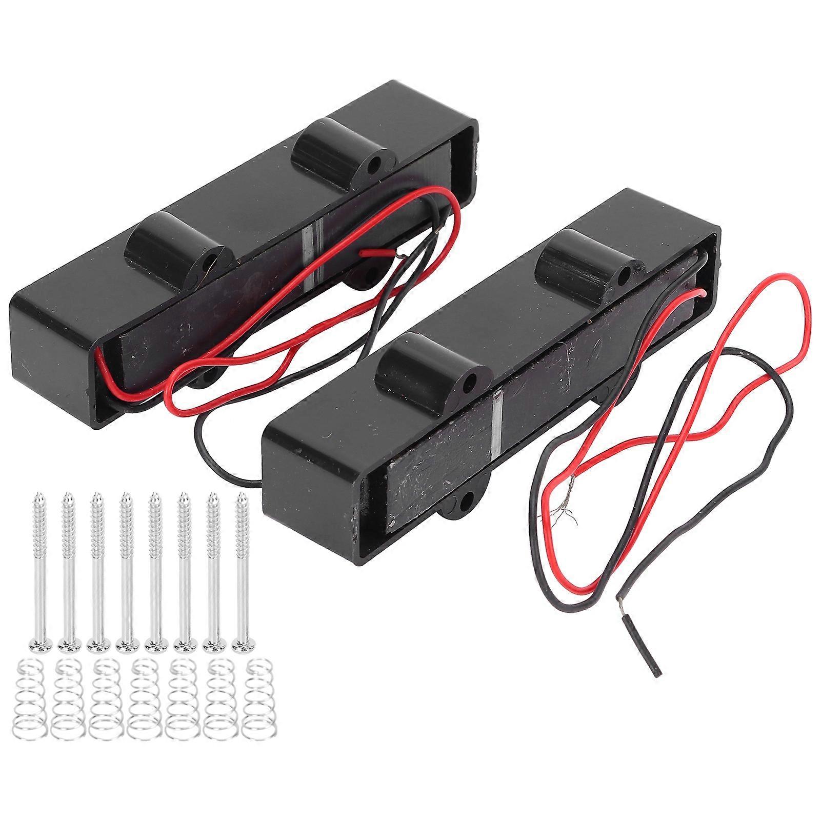 2Pcs 4 String Bass Pickup Bridge Volume Collection Equalizer Electric Bass Accessories 94mm