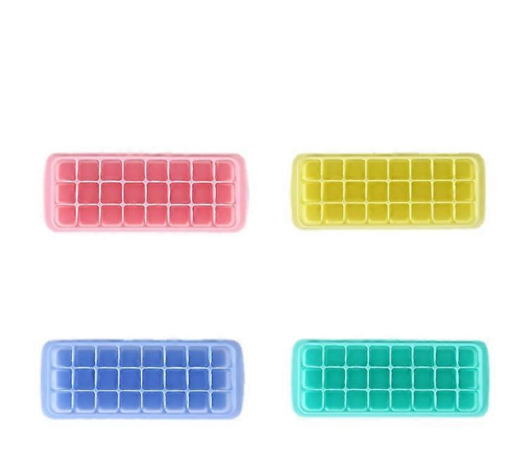Silicone Mold 24 Grid Ice Cube Making Ice Box With Lid Edible Silicon Mold