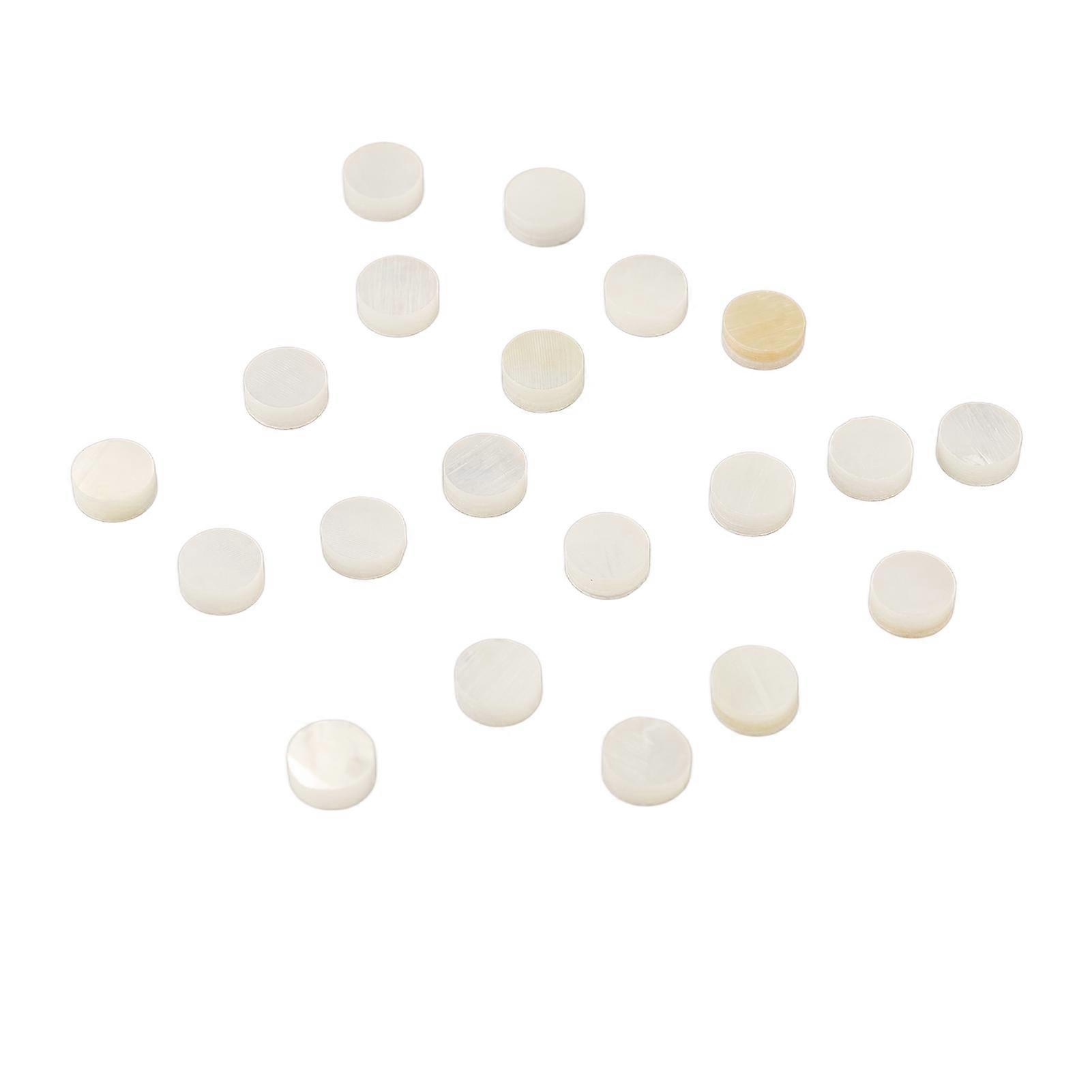 20 st. gitarrpositionsmarkörer inläggningar greppbrädeprickar greppbrädemarkeringsprick vit för instrument 5 mm / 0,2 tum