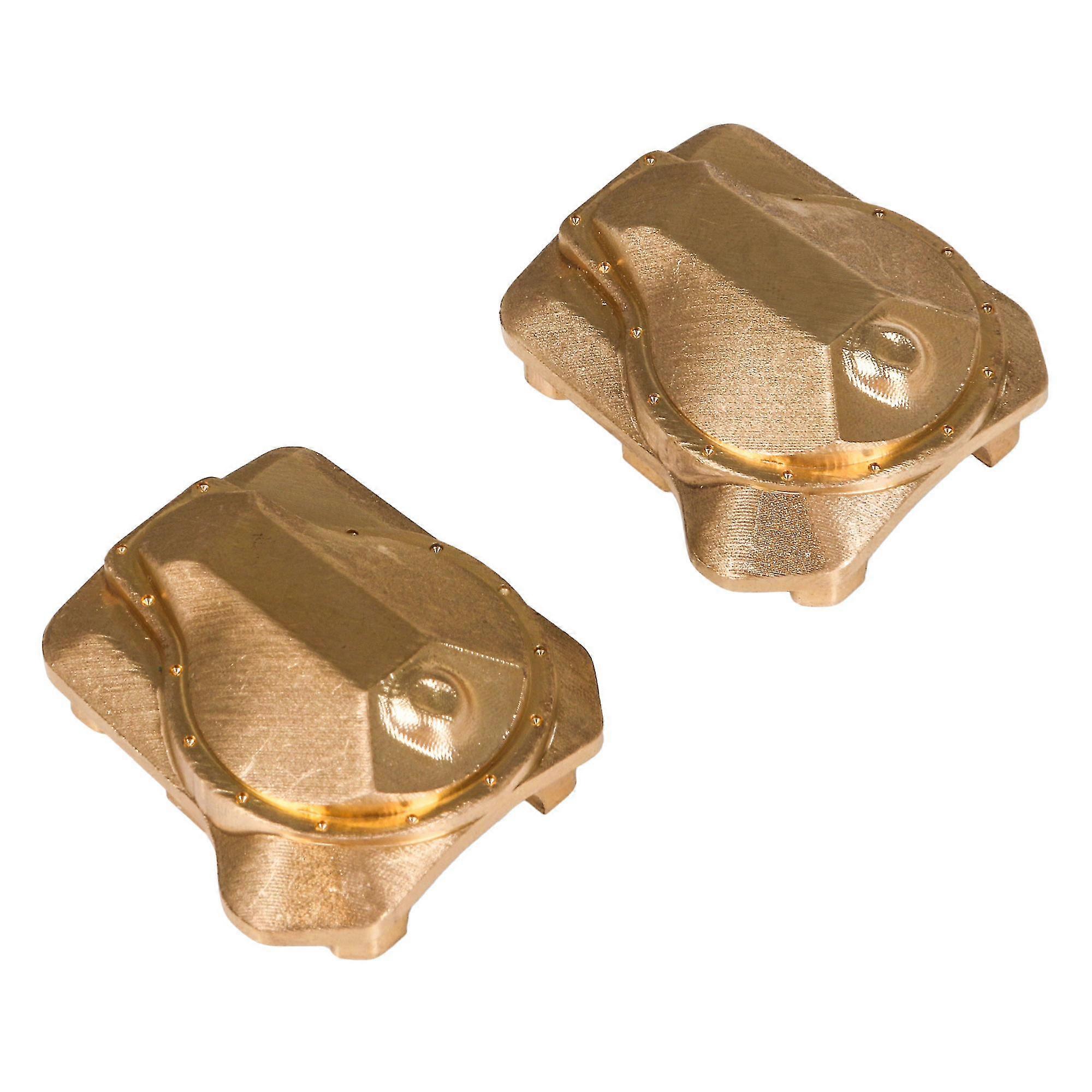 2Pcs Heavy Duty Brass Differential Covers Replacement for Traxxas RC1:10