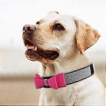 Pet Dog Harness Soft Walk Collar Safety Strap with Bowknot Large Size
