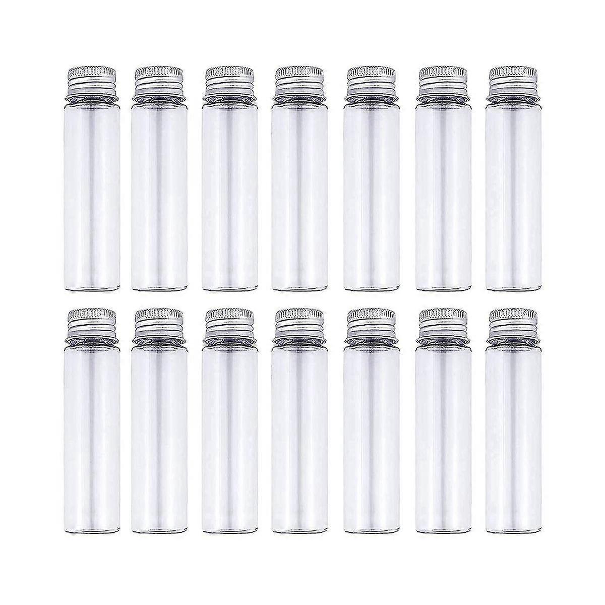 30 قطعة 50 مل أنابيب اختبار بلاستيكية مسطحة واضحة مع أغطية لولبية ، أنابيب 28x108mm لتخزين الخرز Scientif