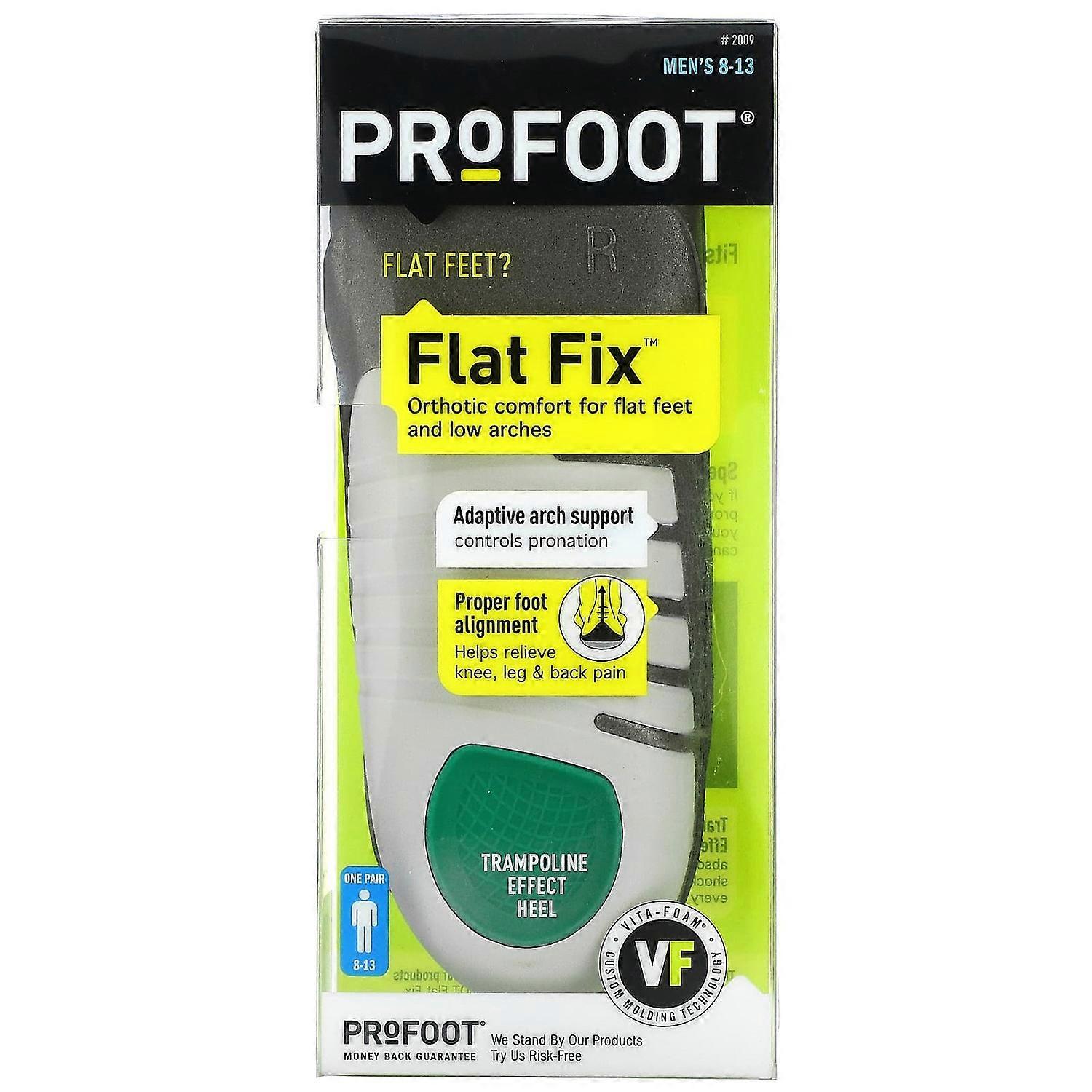 Profoot, Flat Fix, Adaptive Arch Support, Men's 8-13, 1 Pair