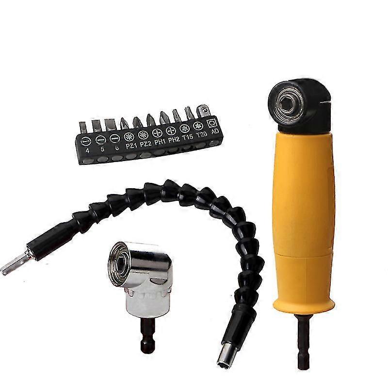 Flexible Drill Bit Extension Shaft, Right Angle Drill Attachment, Mini Screwdriver Bits, Soft Shaft Batch4pcs