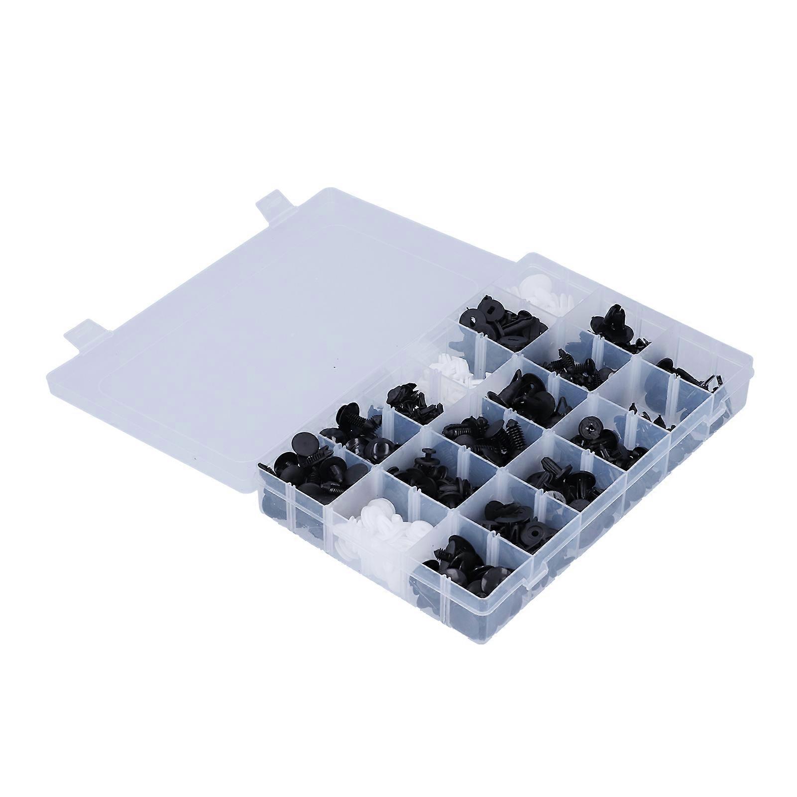 415pcs Car Retainer Clips Auto Plastic Fasteners 18 Kinds Push Pins Body Rivets Assortment Set Box Packed