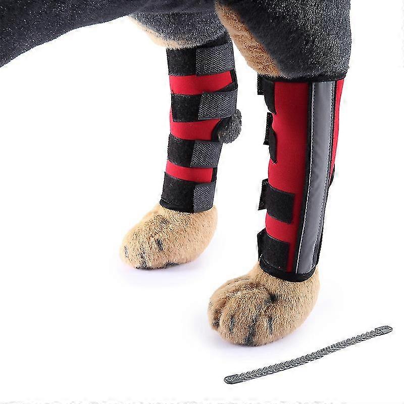Mimigo Support Bar Reinforcement With Reflective And Metal Support-extra Supportive Dog Canine Rear Leg Hock Joint Wrap Protects Wounds Prevents Injur