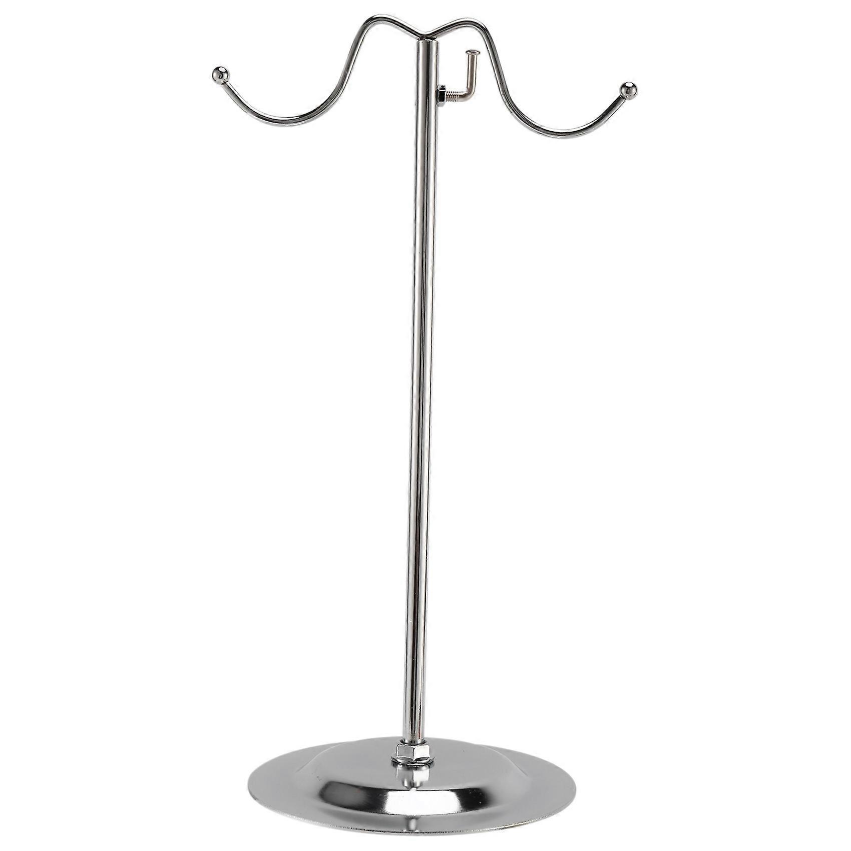 Metal Handbag Rack Women Bag Display Stand Double Adjustable Stainless Steel Holder
