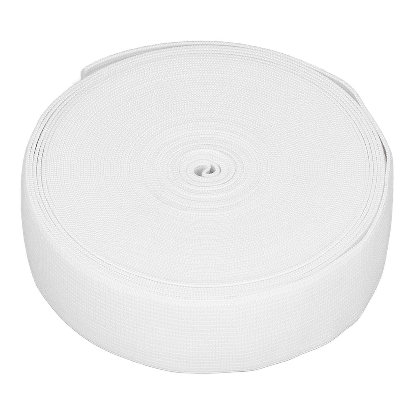 White Thick Elastic Band 10 Yards 3.5cm Thicken Elastic Band Flat Elastic Reusable Waistband Elastic for DIY Clothing Wig