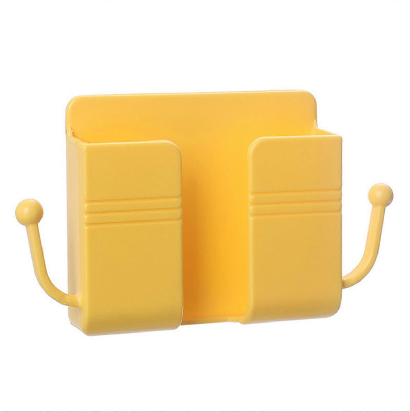 Remote Controller Mobile Phone Plug Wall Holder Self-adhesive Punch Free Storage Rack Multipurpose