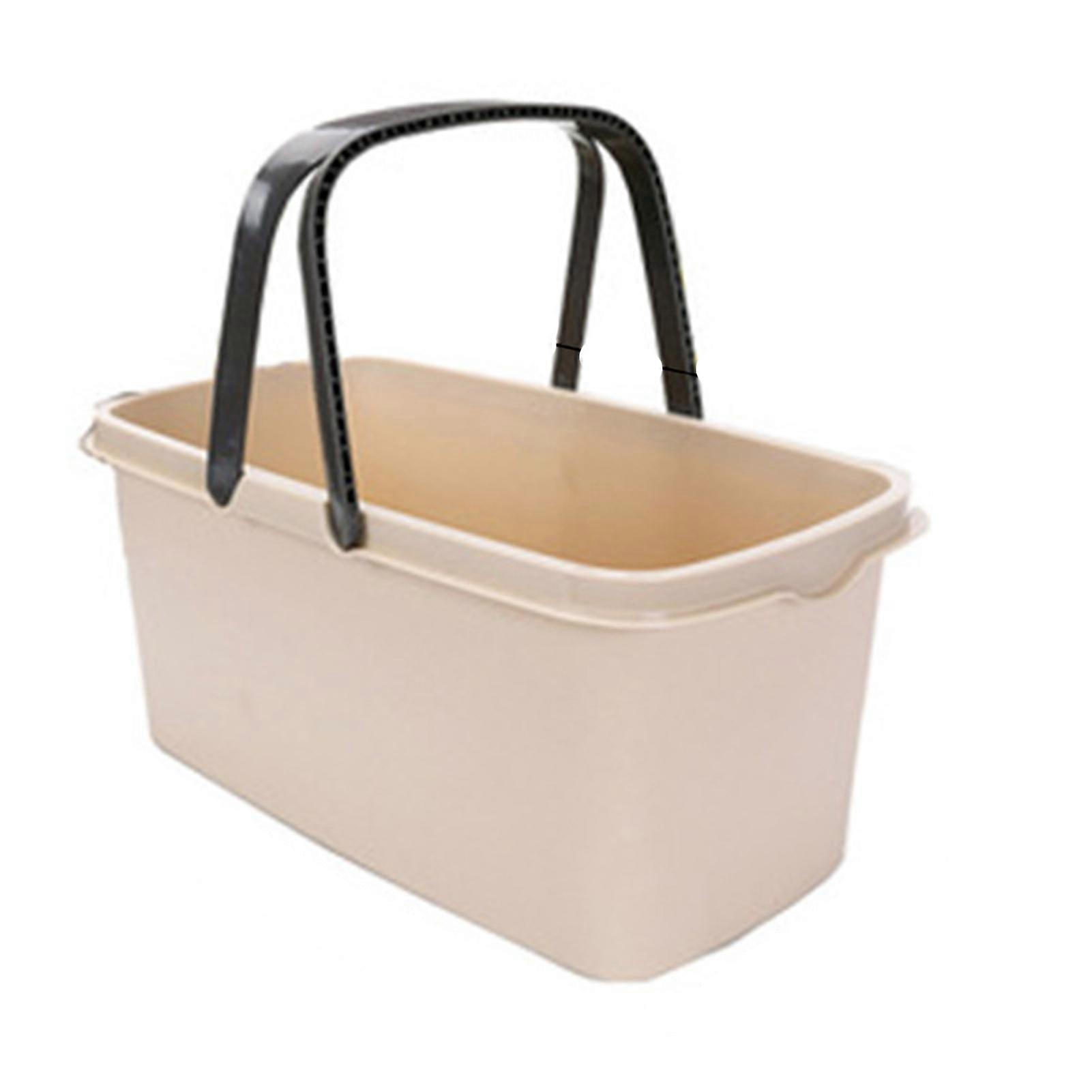Mop Bucket with Handle Design Large Opening Rectangular Bucket for House Cleaning Camping Fishing