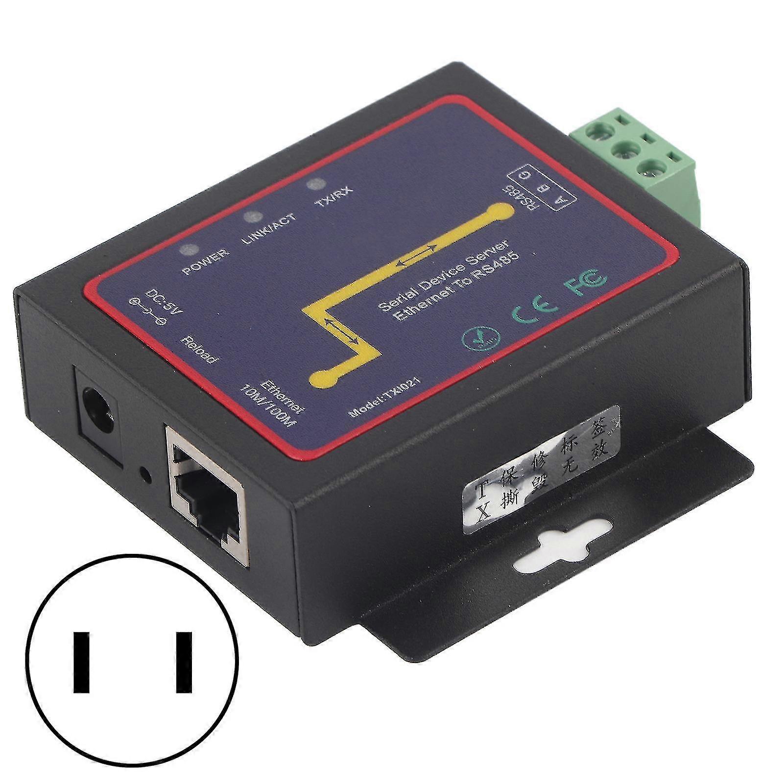 Rj45 To Rs485 Single Serial Server With Powerful Chips Smart Loop Monitoring 100-240v (us Plug)