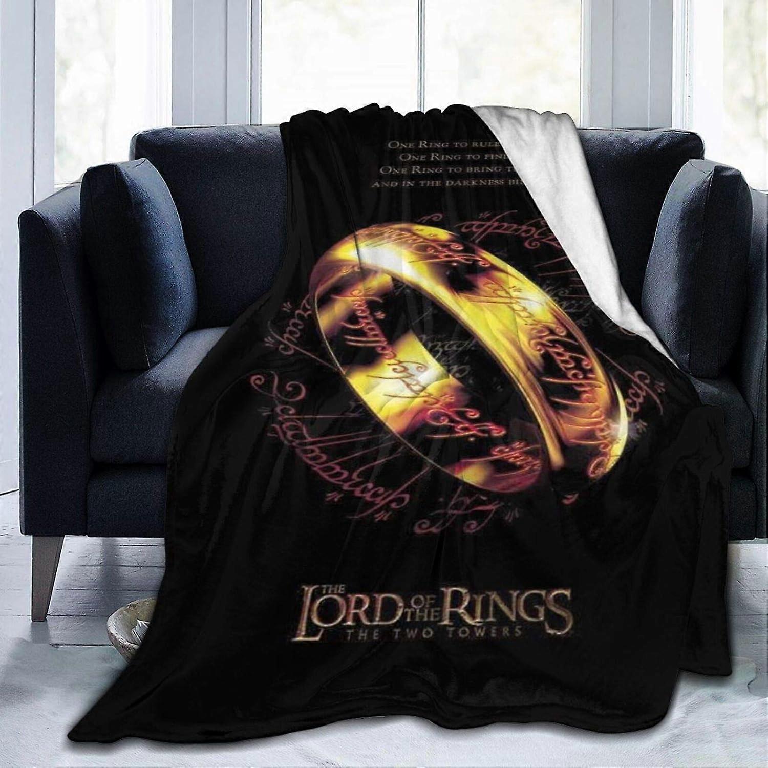 Vintage Signore Degli Anelli Ultra-Soft Fleece Coperta di flanella Velluto  Peluche Coperta Di Tiro Taglie Multiple Per Bambini Adulti Adolescenti