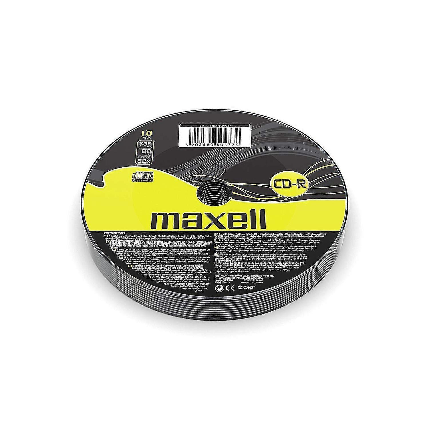 Κενό cd-r 52x 700mb αποθήκευσης πρόσθετη προστασία 10 κενών δίσκων πακέτο