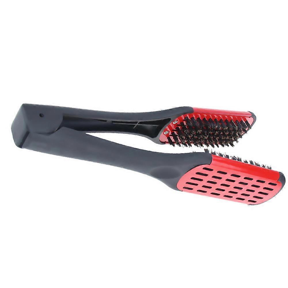 V-Shape Splint Comb Straightening Smoothing Straight Styles Brush For Thick Coarse Hair