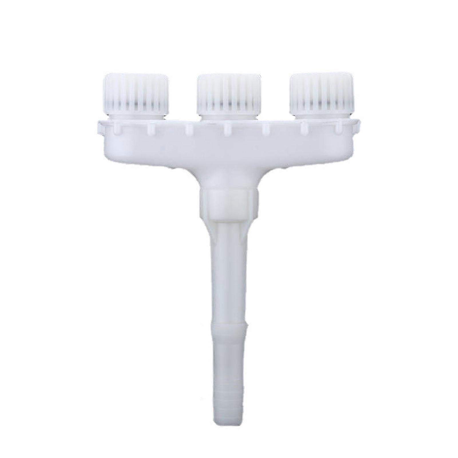Garden Hose Nozzle 6-hole Design Three-Head Nozzle Rotation Adjustment Large Flow Multi-use Watering Heavy Duty Car Pet Washing Tool Watering Pipe Spr