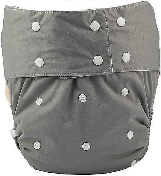 Adult Cloth Diaper Cover Nappy Reusable Washable Adjustable for Disability Incontinence Persongrey