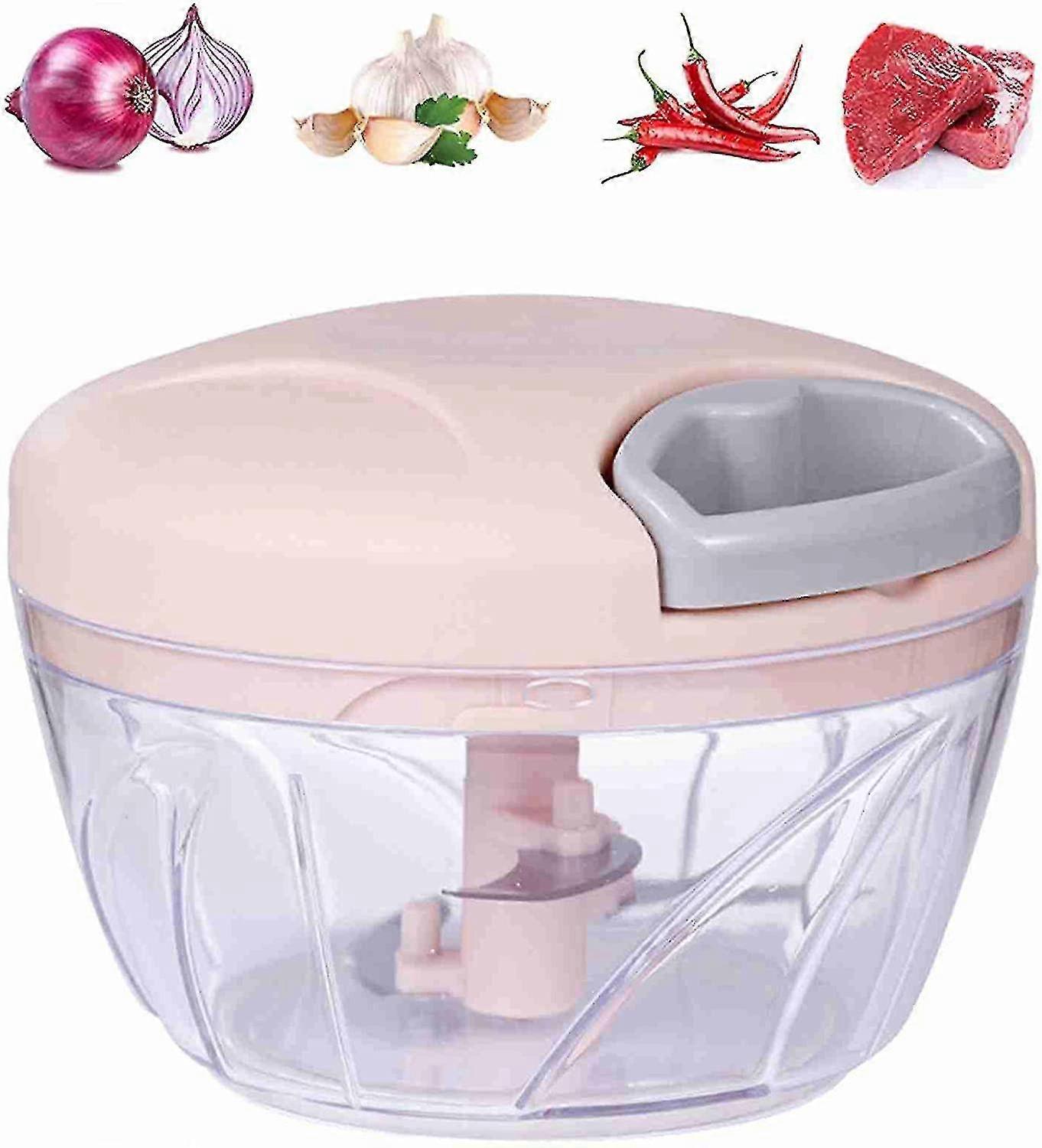 Manual Multi-chopper,manual Onion Chopper ,garlic Chopper (pink)