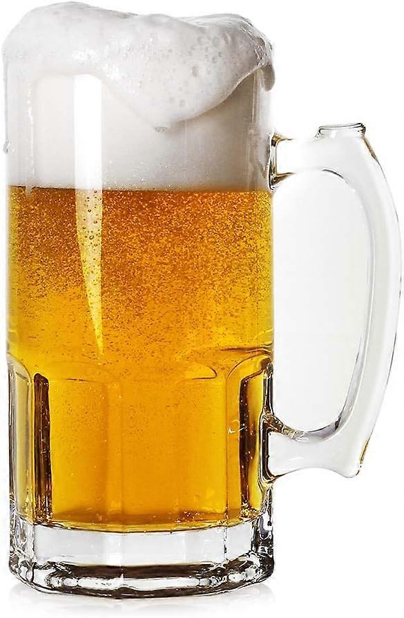 Super Beer Mug 1000 ml, large glass with handle, German Hero Beer Mug Super Mug (1pc)