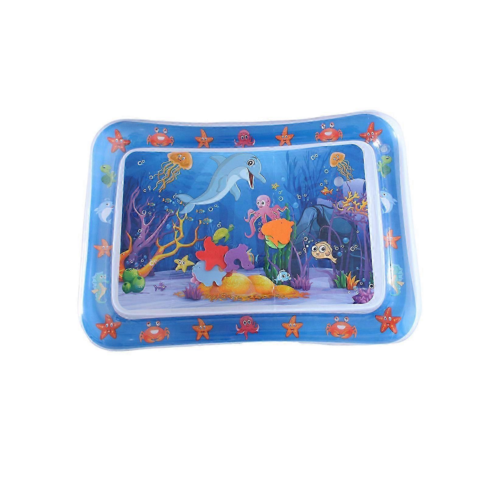 Water Sensor Mat for Cats Thickened Water Sensory Playmat with Fish Pattern Inflatable Cooling Comfort Summer Pet Water Pad New Arrival