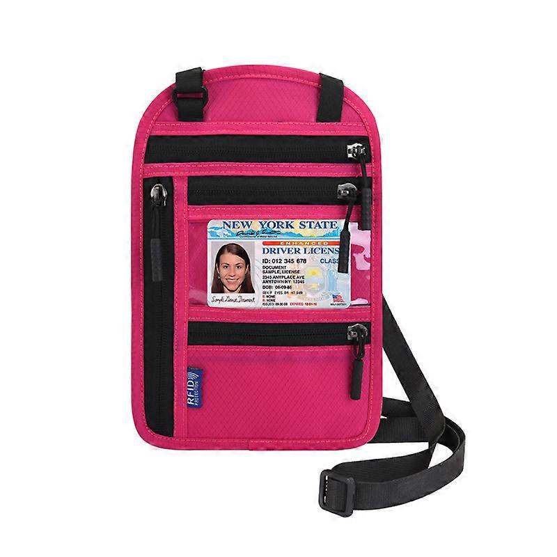 トラベルネックカードバッグ女性と男性のためのトラベルネックウォレット貴重品を保管