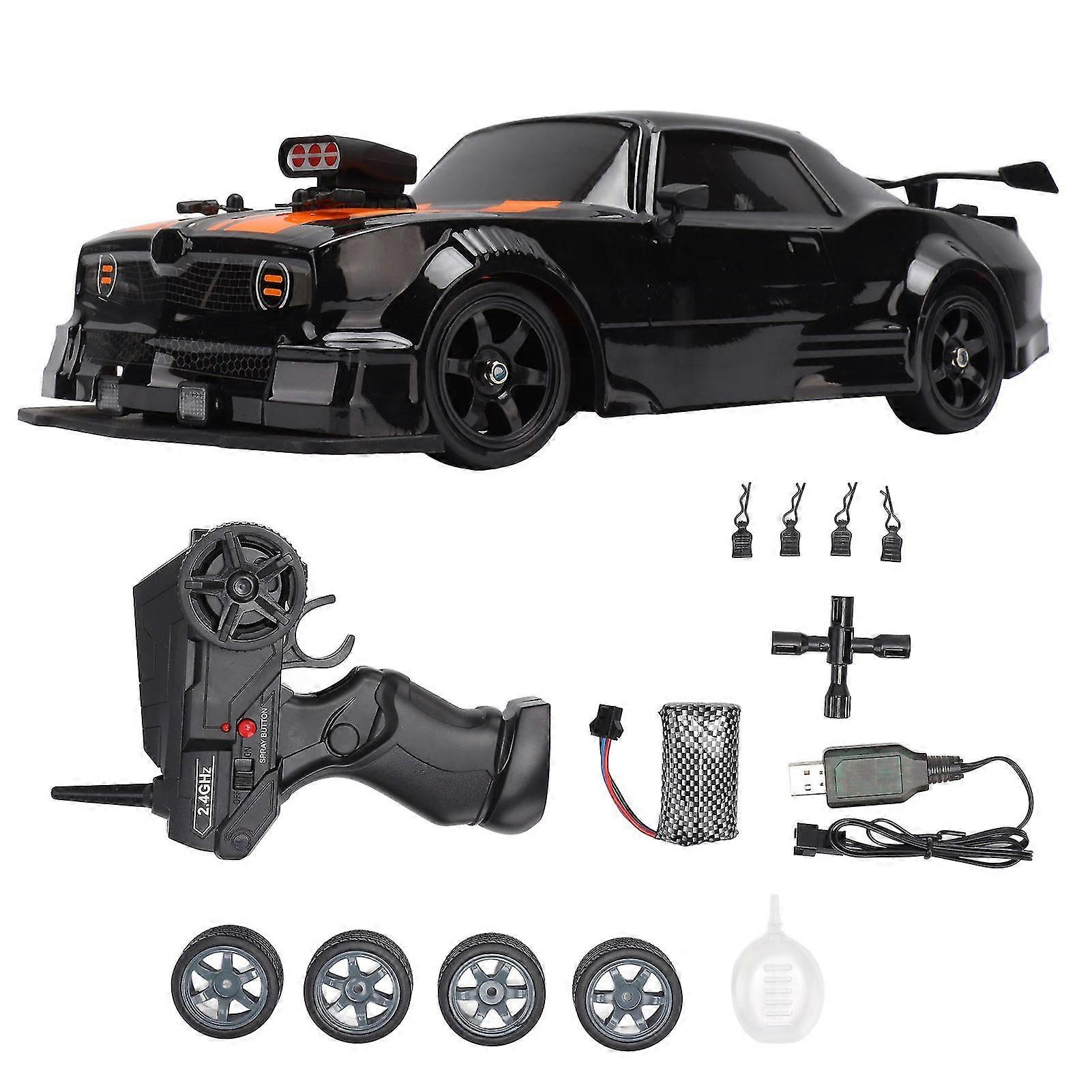202416A04 1/16 RC Drift Car Simulated 4 Wheel Drive with LED Light RC Car Toy for Over 6 Entertainment