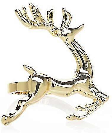 6 stk jule fawn serviett spenne, metall serviett ring, serviett ring