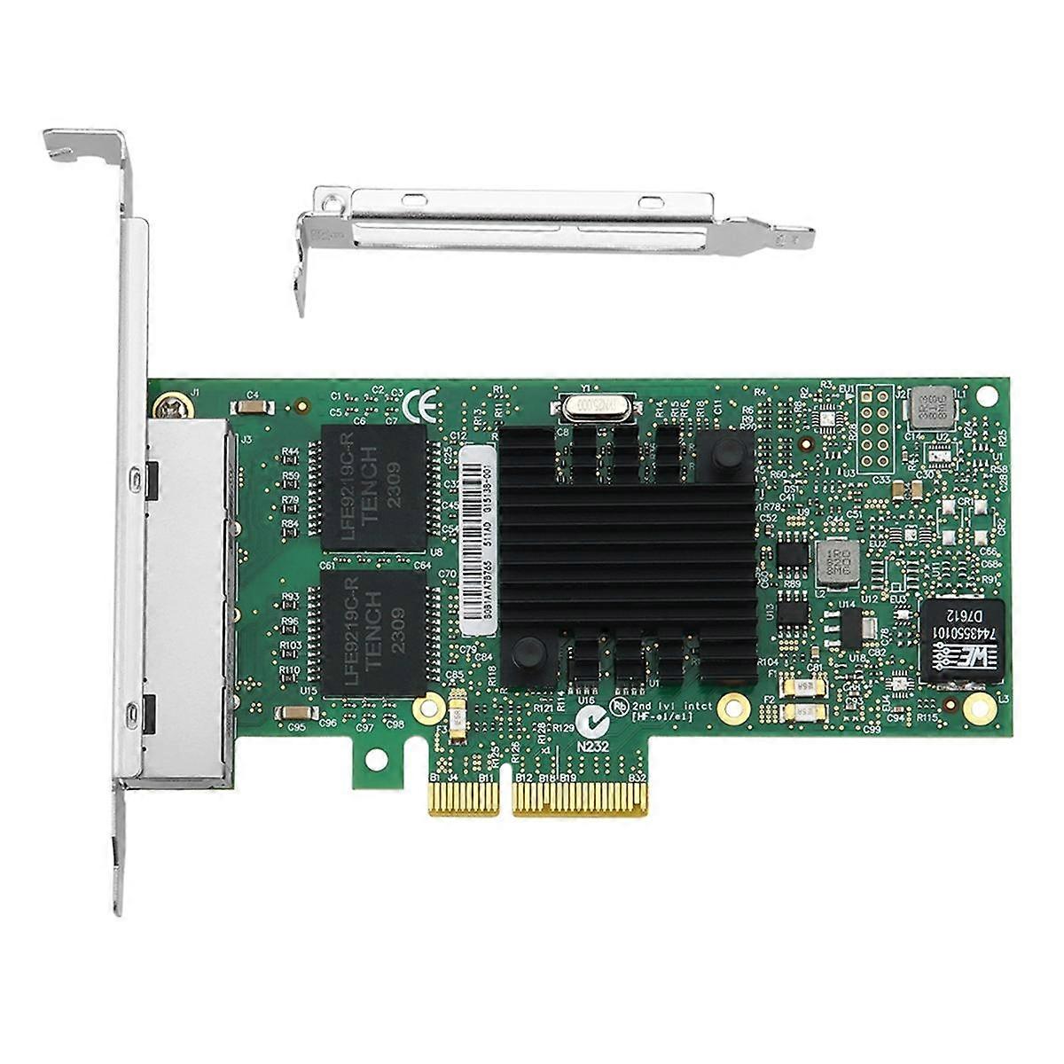I350-T4V2 4 Ports Pci-E X4 Gigabit Ethernet Network Card Quad Rj45 Server Internal Nic 1000mbps for Desktop PC Computer