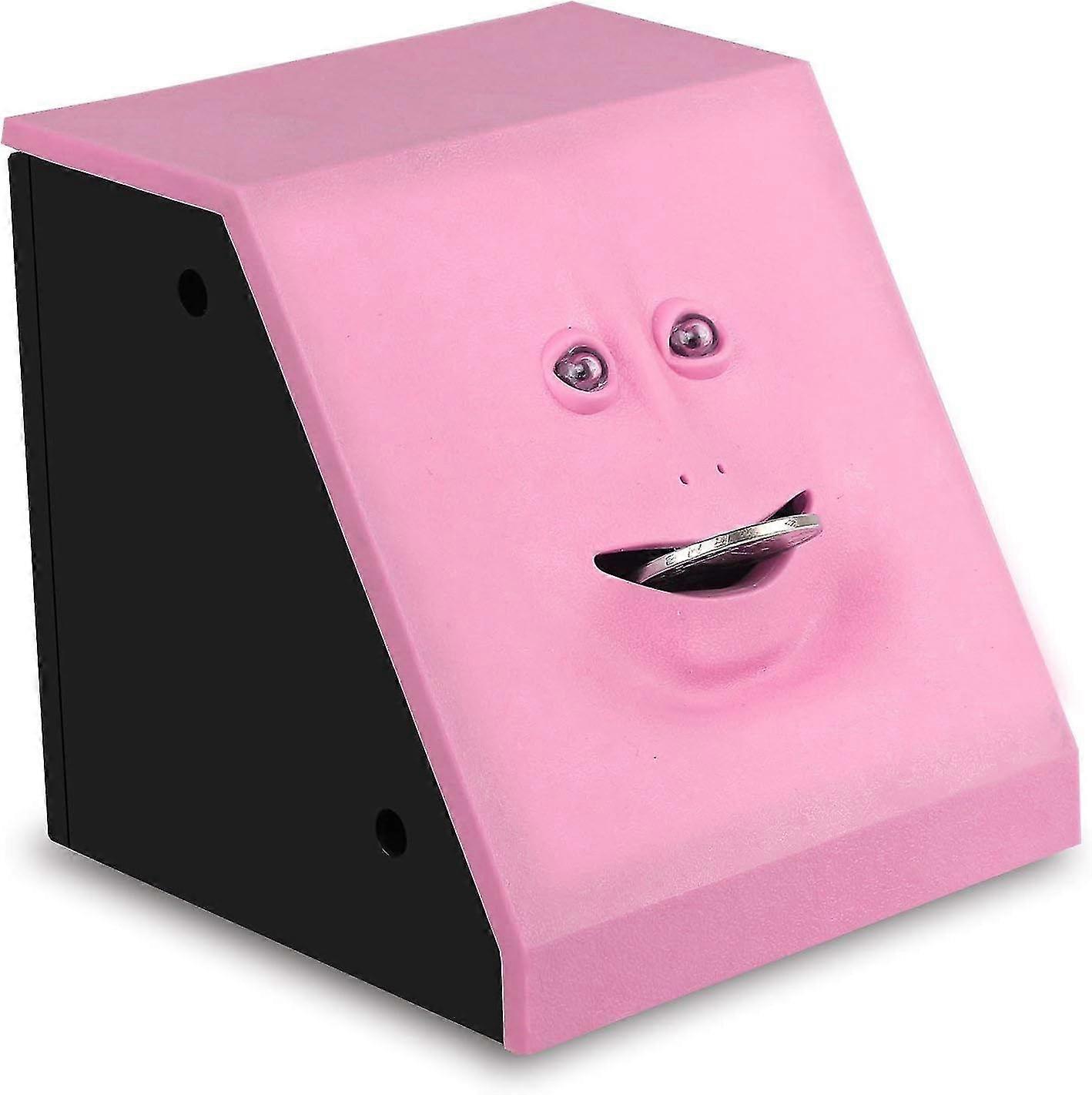 חידוש מול בנק מטבעות אכילת חסכונות בנק ילדים אוסף חיסכון כסף בנק חזירון (ורוד)