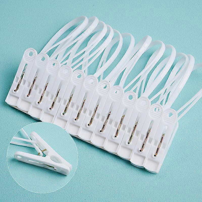 12 Pack Plastik Wscheklammern Seil Winddichte Kleiderbgel Clips Anti-Rutsch Wsche Pins Trocknen Kleidung Klemmen mit robuster Stahlfeder