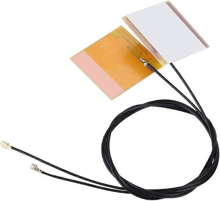 2pcs Set IPEX 1 IPEX G1 Built-in WiFi Film Antenna with Sturdy Flexible Wire for Notebook 2.4G/5G Stable Signal 46cm Yellow
