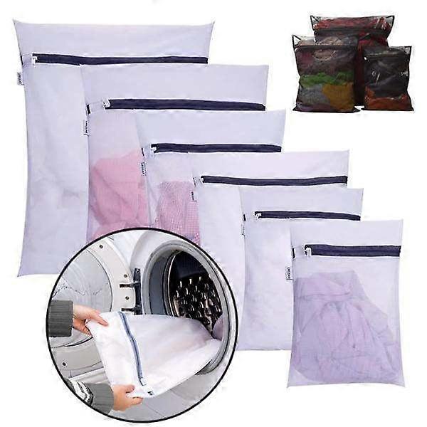 6 different sized laundry bags - organize and protect