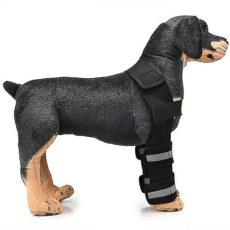 Dog Reflective Compression Sleeves Elbow Protector with Bandage Wrap - Heals Sprains