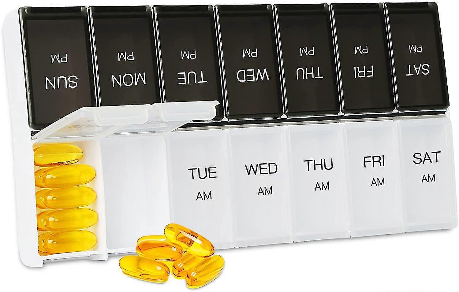 Extra Large Pill Organizer, 7 Days Supply, Extra Large Daily Medication Organizer