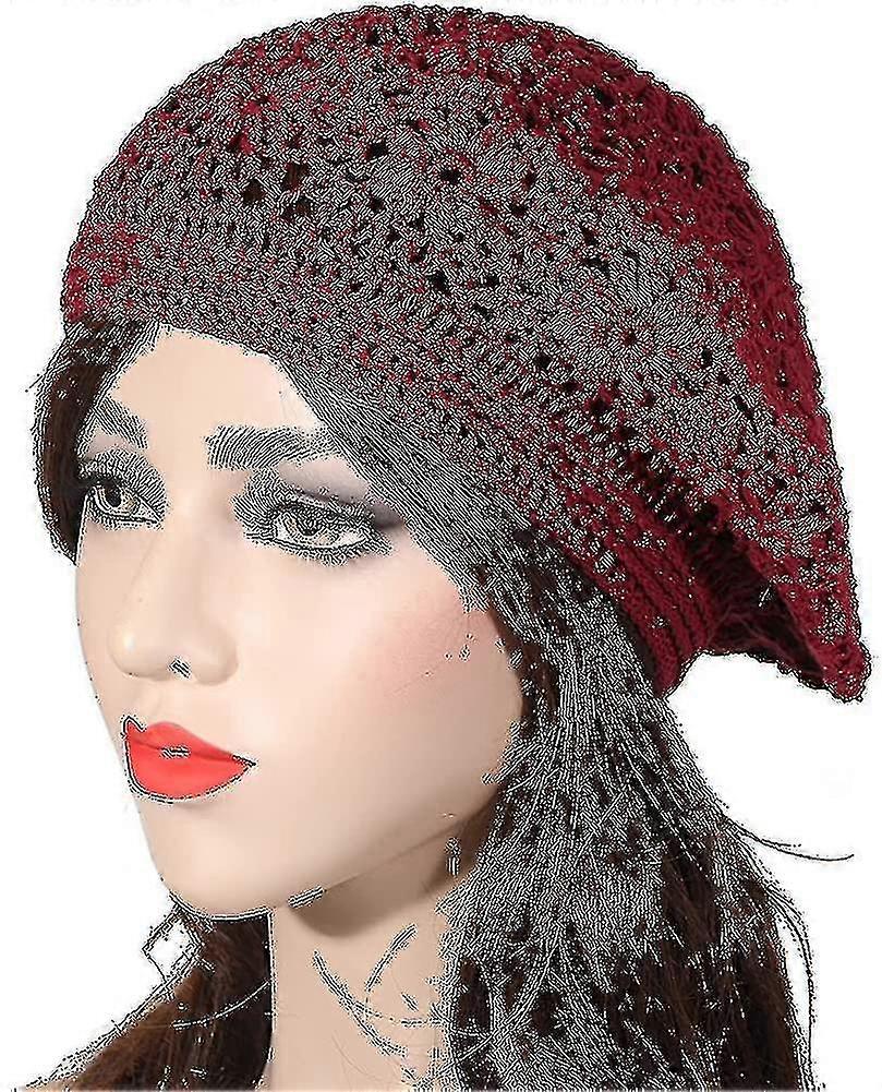 Cappello estivo all'uncinetto in cotone da donna Berretti leggeri retrò fatti a mano