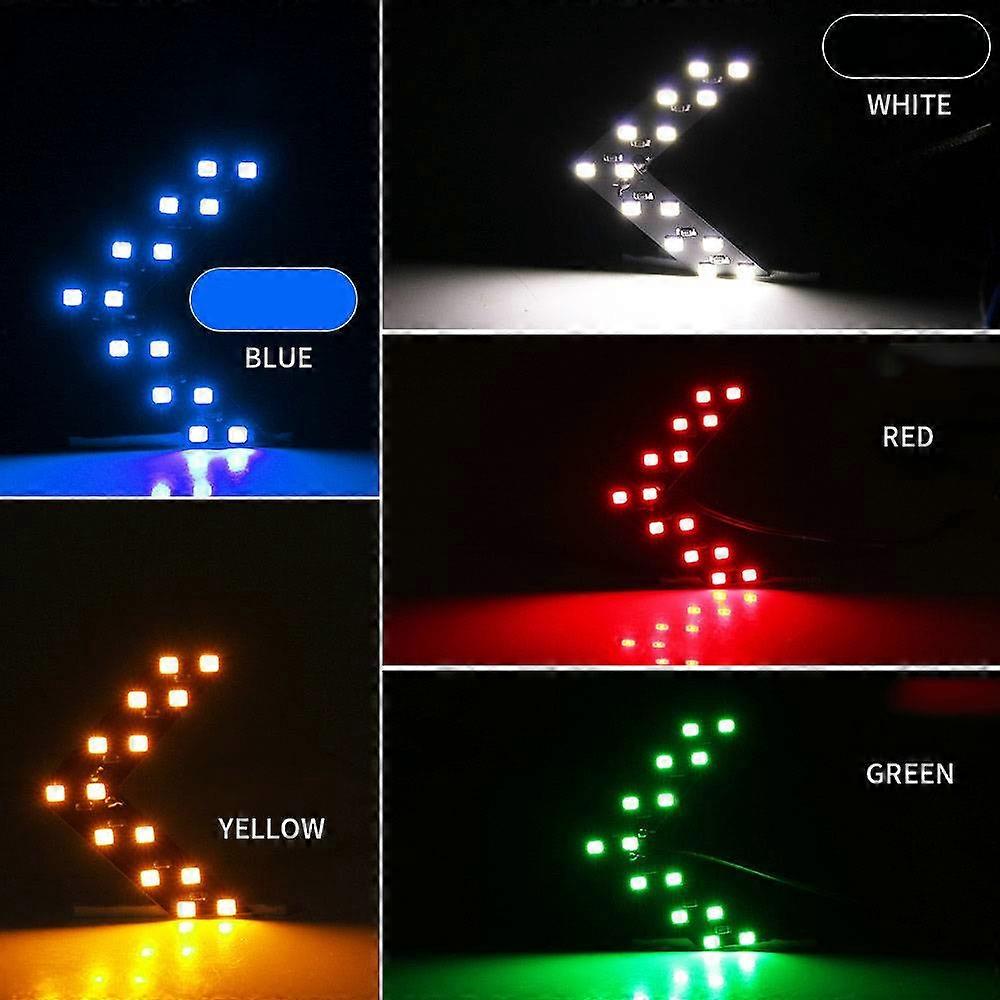 2 Pcs 14 Smd Led Arrow Panel For Car Rear View Mirror Indicator Turn Signal Light Four Colors