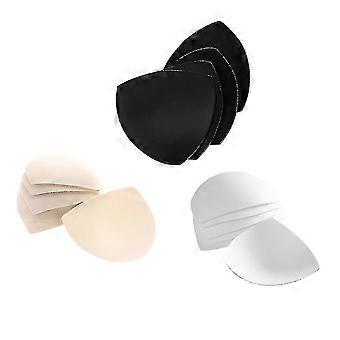 6 par Kvinnor Avtagbar BH Svampig Pad Bh Insatser PadS För Badkläder Sport Vit Svart Hudfärg