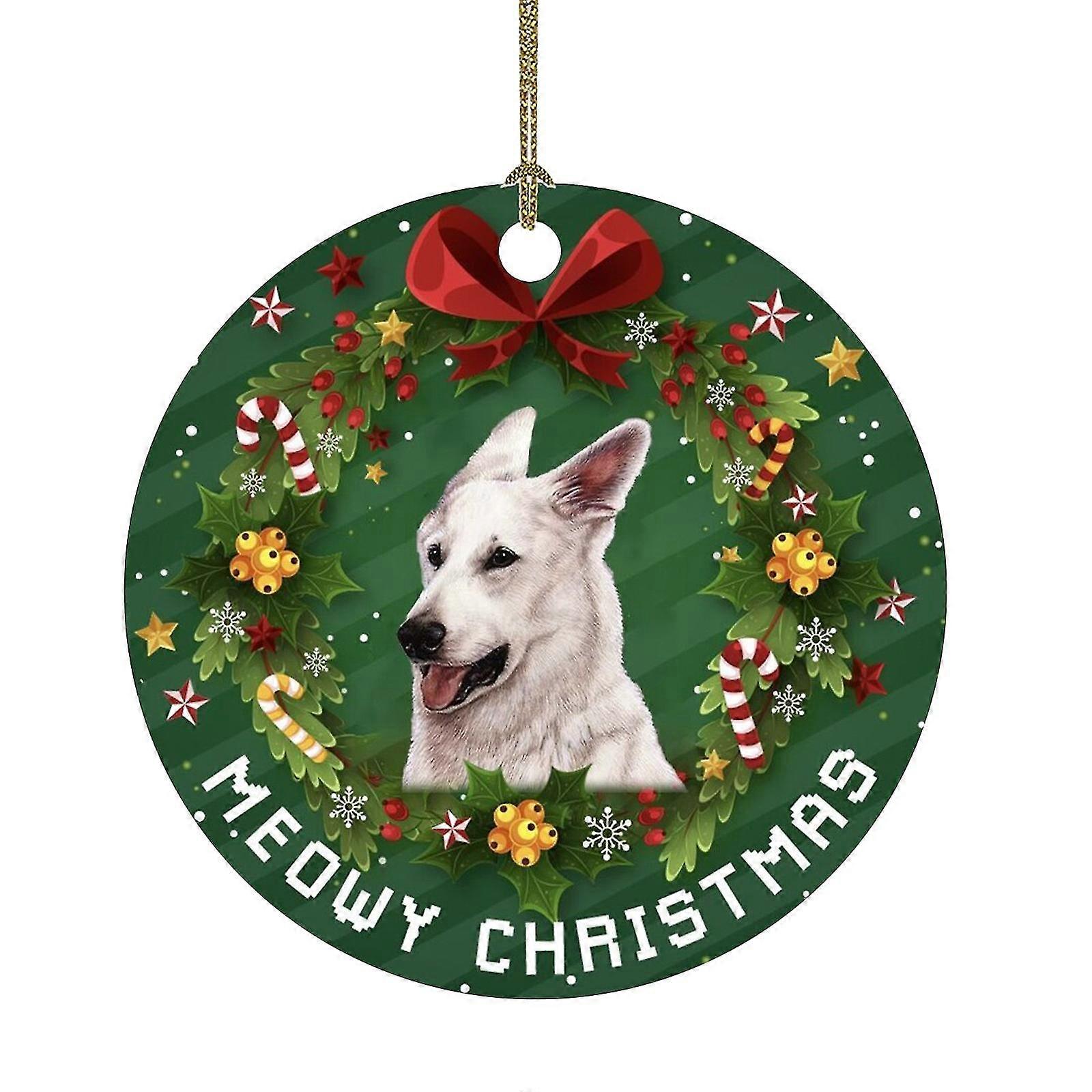 عيد الميلاد مضحك الديكور عيد الميلاد الكلب نمط قلادة عيد الميلاد شجرة الحلي