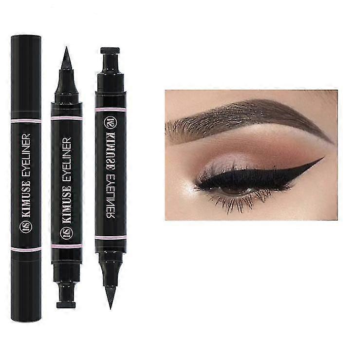 2Pcs Precision Felt Tip Dual-ended EyeLiner Black.