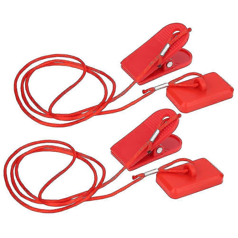 2pcs Running Machine Safety Switch Lock Magnet Key Universal Accessory Rectangle Clip