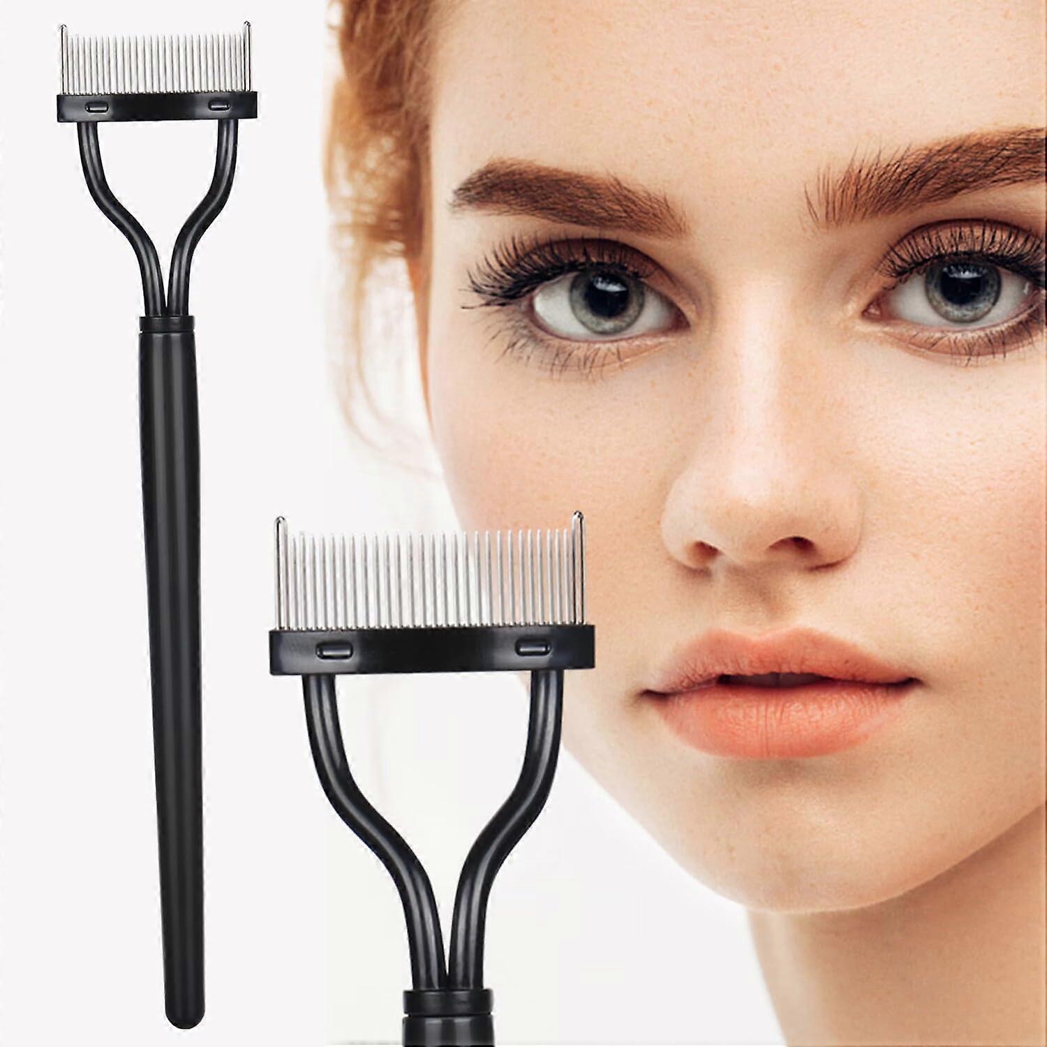 Eyelash Comb, Eye Lash Separator Tool Metal Teeth Lash Comb Separator Tool Eyebrow Eyelash Brush Mascara Comb