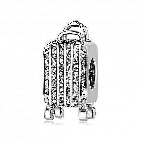 Sterling Silver Charm Travel Suitcase - 6471
