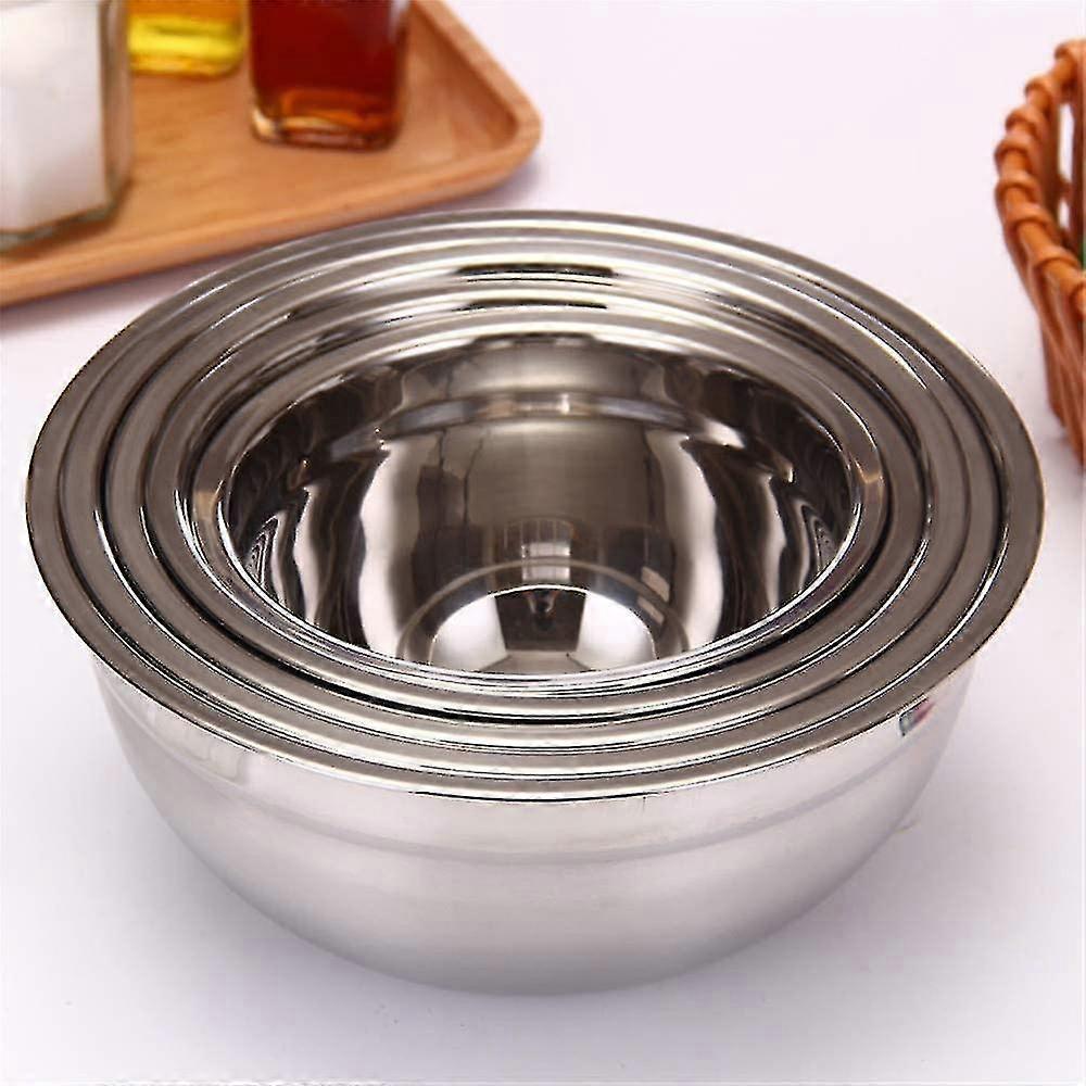 Mixing Bowl Set Of 5, Stainless Steel Salad Bowl, Kitchen Bowl Nesting Bowl, Easy To Clean, Stackable And Dishwasher Safe