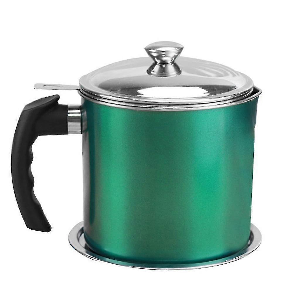 Bacon Grease Container with Strainer,Kitchen Oil Container Can with Strainer and Anti-slip coaster tray