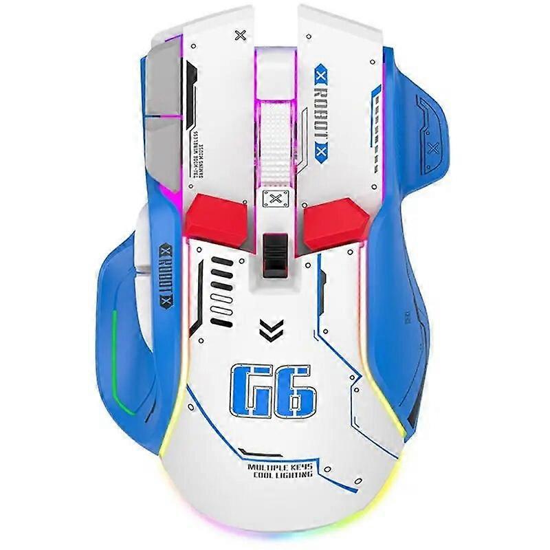RYRA Three Mode Macro Gaming Mouse 12 Programmable Keys Game Mouse RGB Light Max To 6 Levels 12800DPI Mouse Gamer For PC Laptop Mice & Trackballs