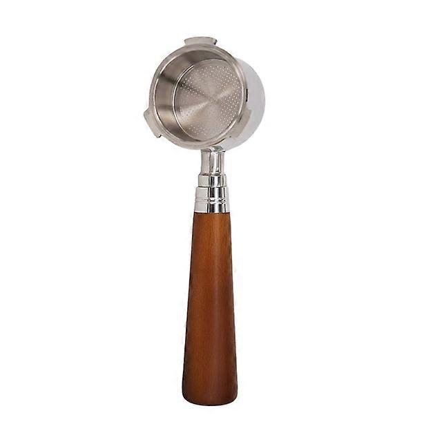 51MM Delonghi Breville Universal Portafilter Wood Coffee Machine Bottomless Filter Portafilter