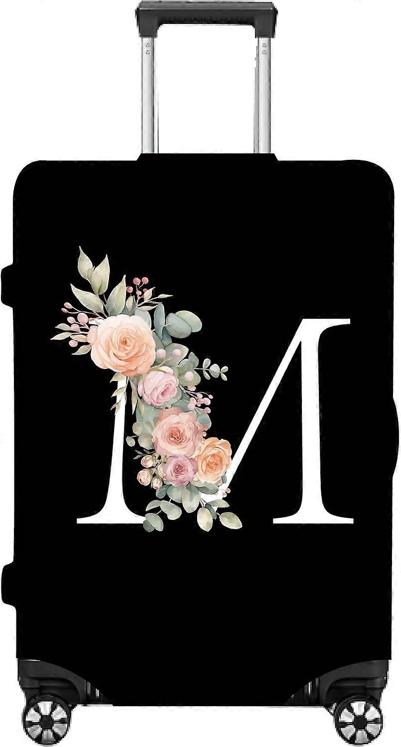 Printed Polyester Luggage Cover Elastic Travel Suitcase Protector Letter M 760x520mm