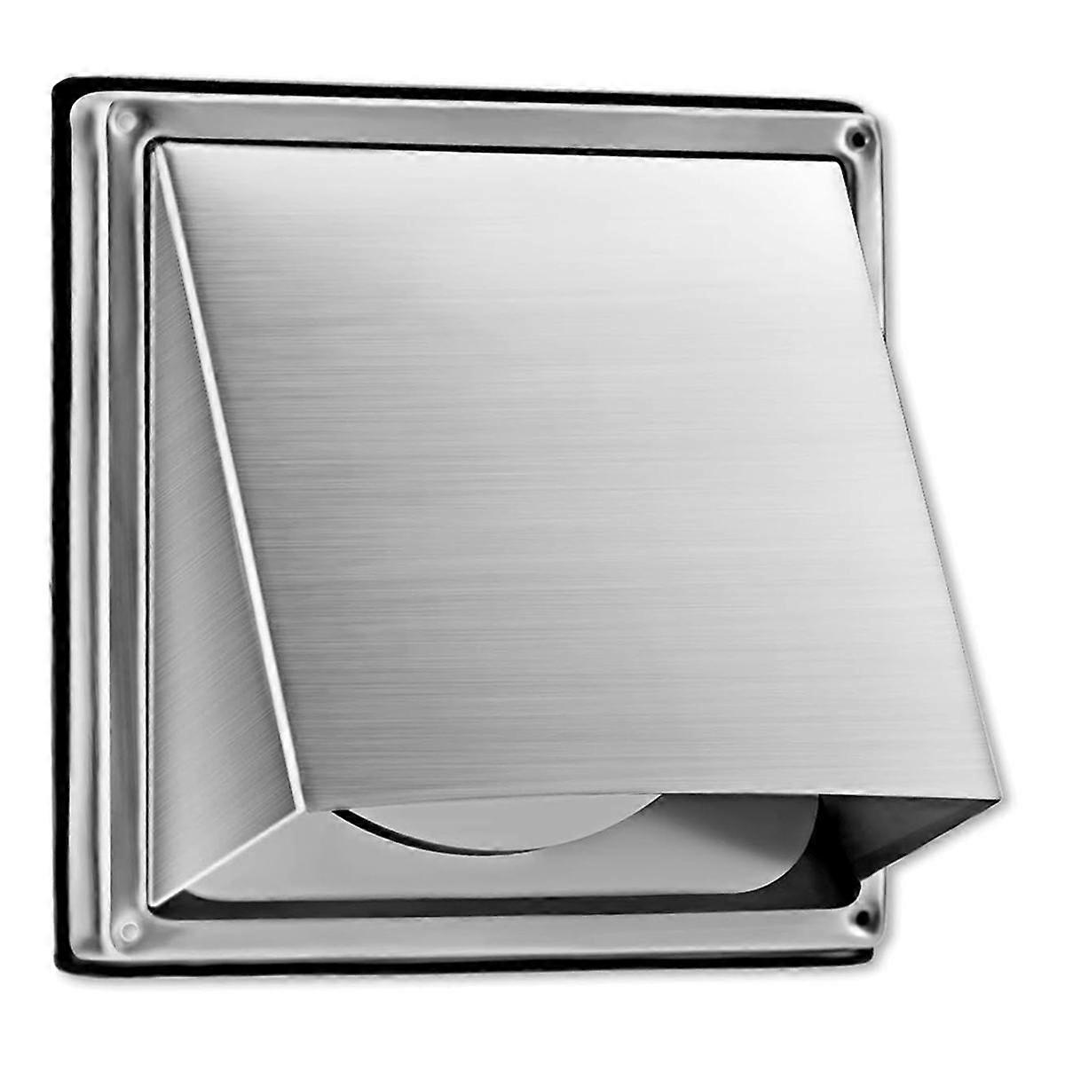 Exaustor externo de 4 polegadas para ventilação de parede, aba acolchoada e sem retorno