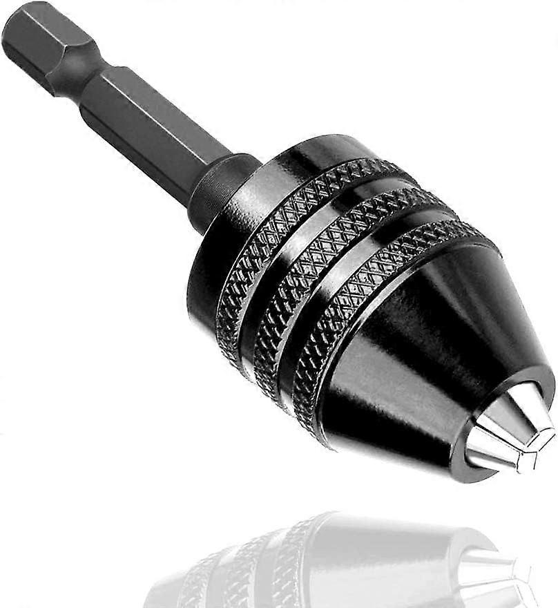 Keyless Drill Chuck Conversion Tool 1/4" Hex Shank Quick Change Adapter Conversion Kit, 0.3mm - 3.6mm