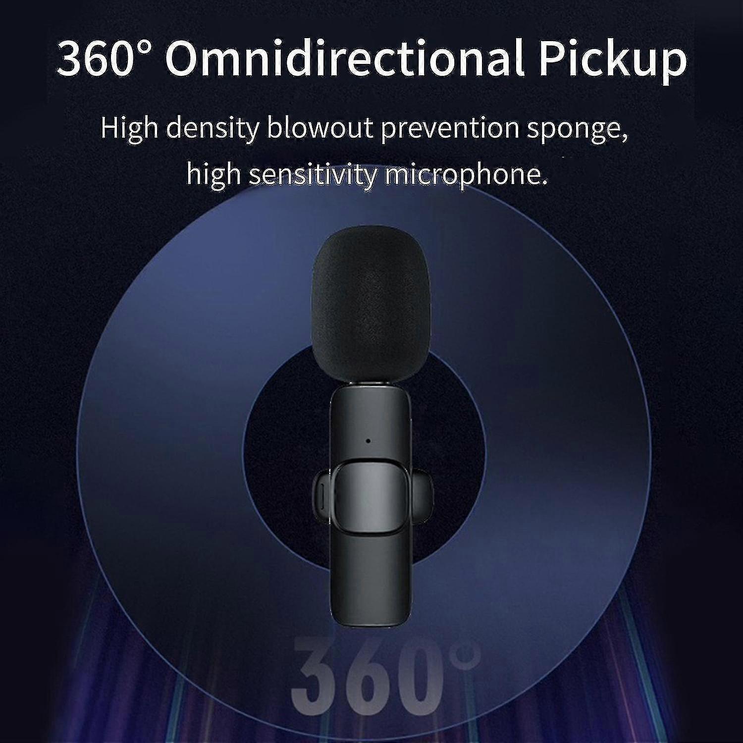 Wireless Microphone For Iphone Ipad, Wireless Lavalier Microphone With Noise Reduction Automatic